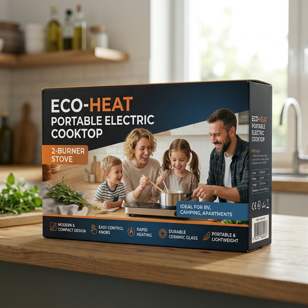 Draagbaar Elektrisch Tweepitsfornuis met Energiebesparende Technologie